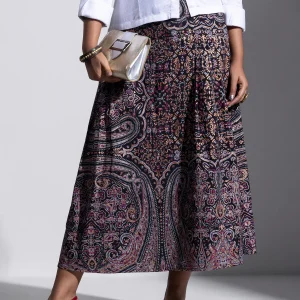 black printed casual skirt