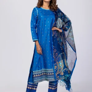 royal blue ornamenta theme shalwar kameez