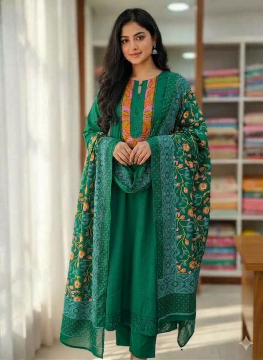 Stylish Embroidered 3pcs - Image 2